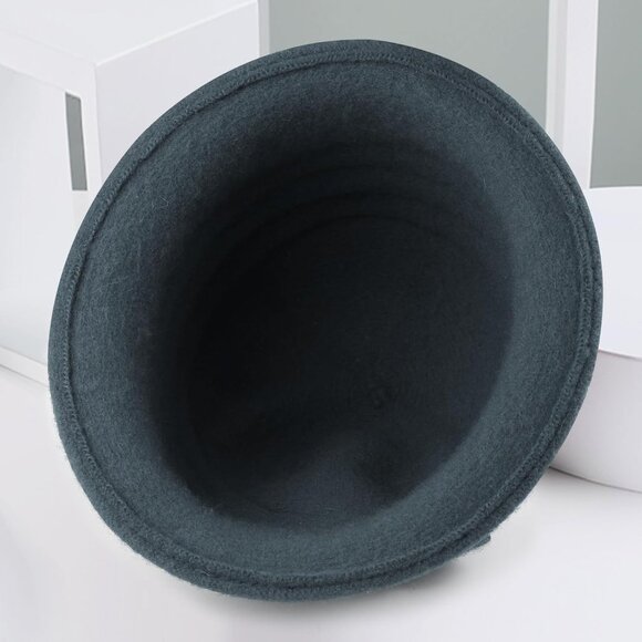 Women Beret Hat French Vintage Floral Wool Dress Cloche Classic Winter Hat 1920s - Picture 5 of 7